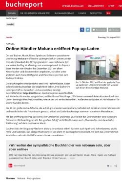 buchreport - Online-Händler Moluna eröffnet Pop-up-Laden