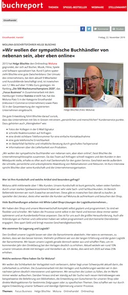 Wir wollen der sympathische Buchhändler von nebenan sein, aber eben online