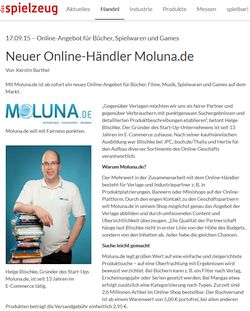 Neuer Online-Händler Moluna.de - 17.9.2015 das Spielzeug Fachmagazin online