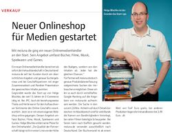 Neuer Onlineshop für Medien gestartet - 23.9.2015 Videomarkt Fachmagazin Ausgabe 19